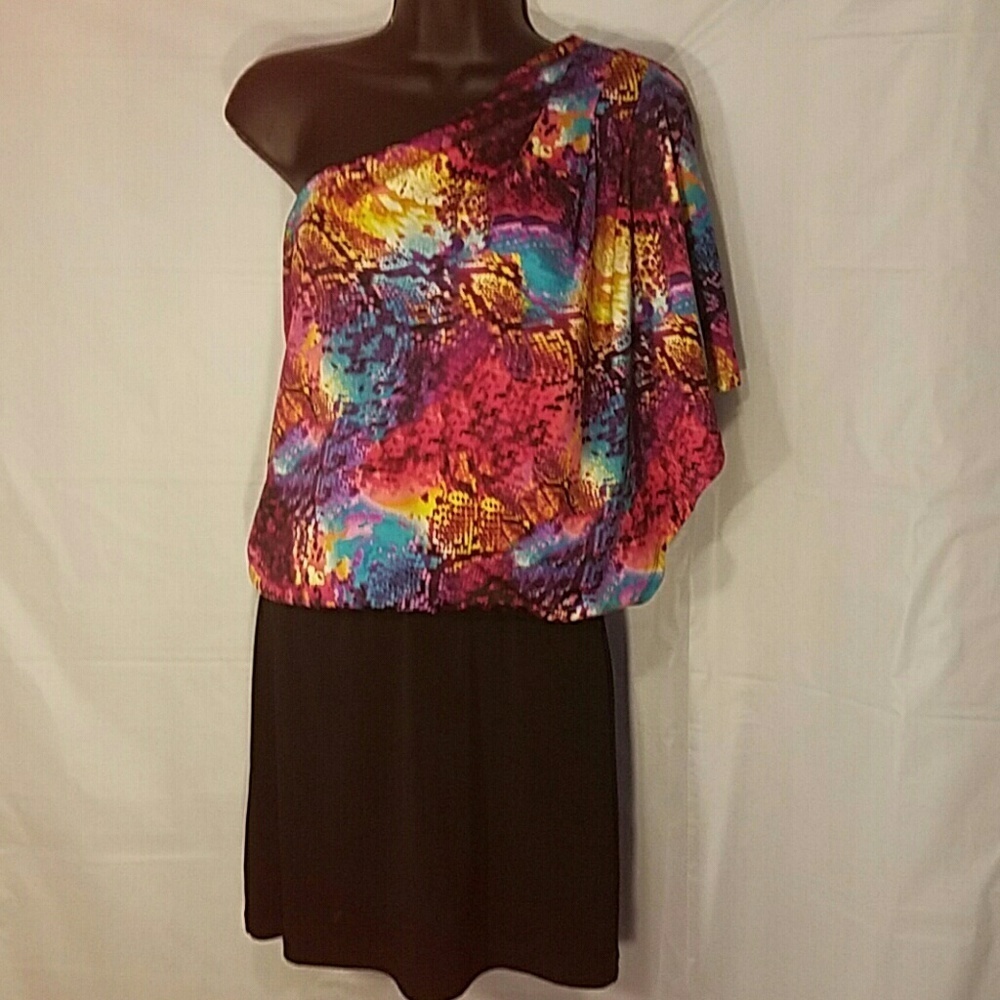 Speechless one shoulder sexy mini dress si…